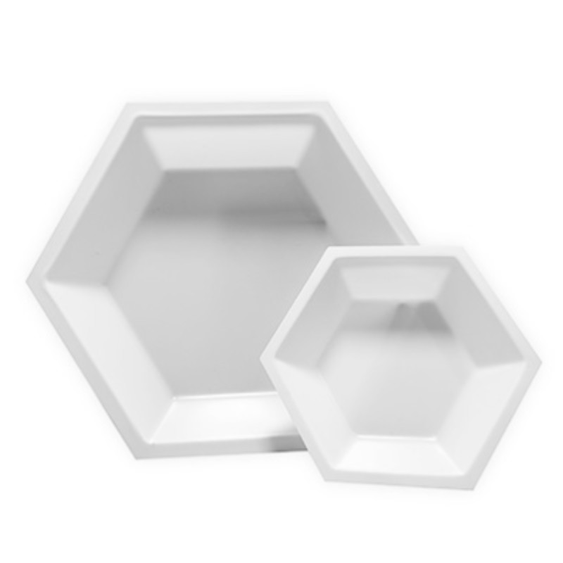 Platos de pesado hexagonales 194mL